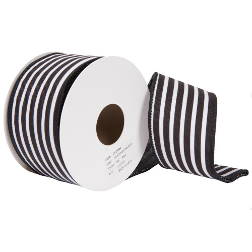 VIC-QR220954 - 2.5"x10yd Black Horizontal Stripe - Vickerman