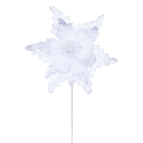 VIC-RG241511 - 20" White Deluxe Velvet 13" Flower, 3-Pack - Vickerman