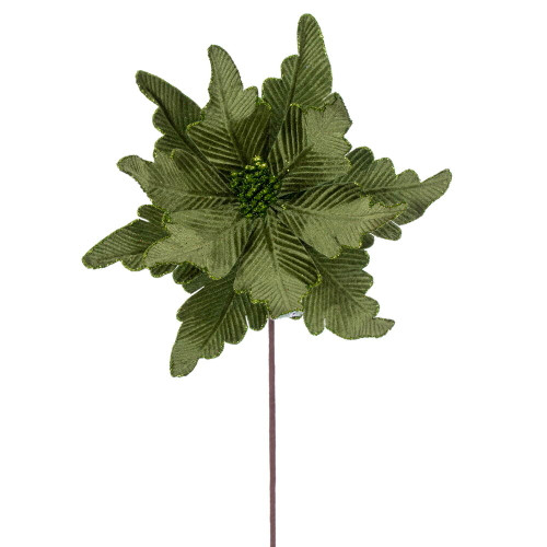 VIC-RG241573 - 20" Lime Deluxe Velvet 13" Flower, 3-Pack - Vickerman