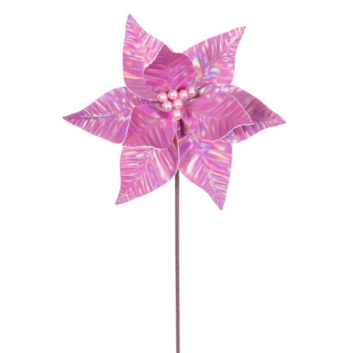 VIC-RG241970 - 20" Fuchsia Iridescent 10" Flower, 3-Pack - Vickerman