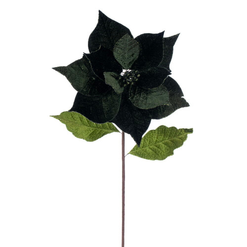 VIC-RG242104 - 20" Green Classic Velvet 12" Flower, 4-Pack - Vickerman