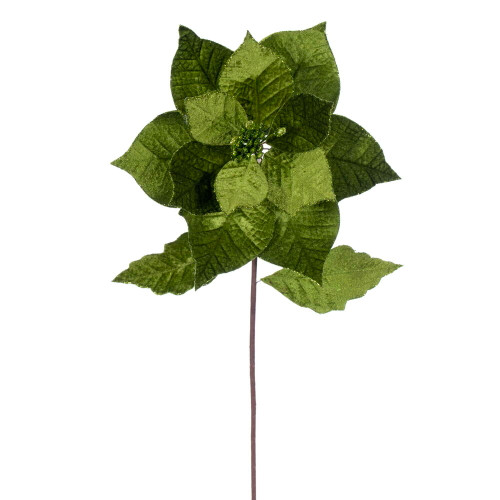 VIC-RG242173 - 20" Lime Classic Velvet 12" Flower, 4-Pack - Vickerman