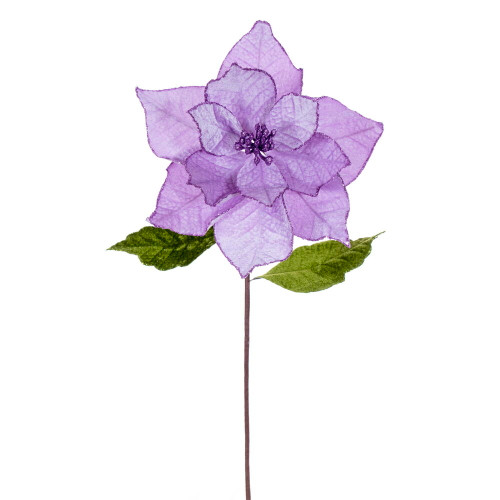 VIC-RG242186 - 20" Lavender Classic Velve 12" Flower, 4-Pack - Vickerman