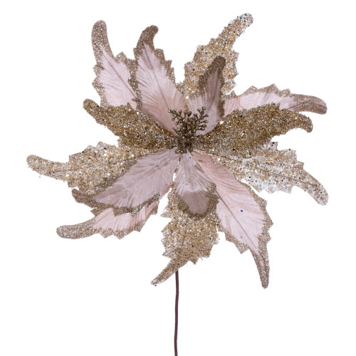 VIC-RG242538 - 20" Champagne Grand Velvet 18" Flower, 2-Pack - Vickerman