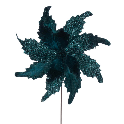 VIC-RG242574 - 20" Midnight Green Grand 18" Flower, 2-Pack - Vickerman