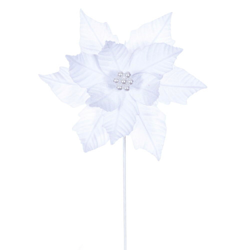 VIC-RG242911 - 20" White Velvet Razor 12" Flower, 4-Pack - Vickerman
