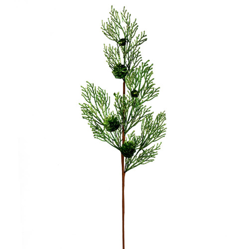 VIC-RX193204 - 36" Green Glitter Pine Cone Spray, 3-Pack - Vickerman