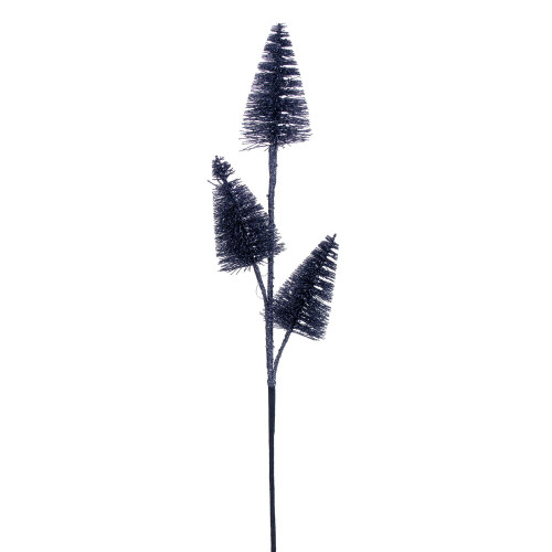 VIC-RX230387 - 20" Pewter Glitter Cone Tree Spray, 6-Pack - Vickerman