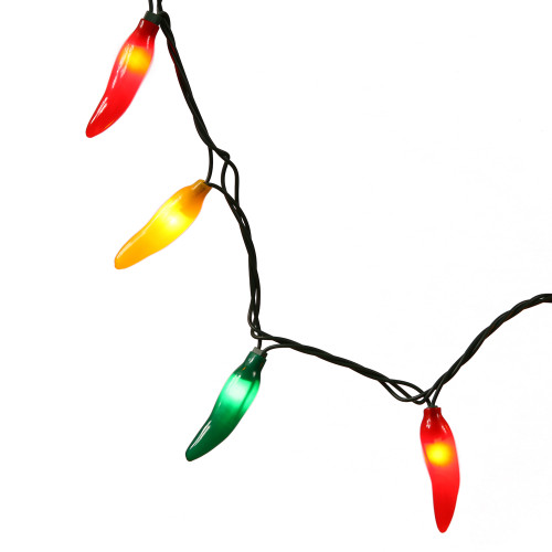 VIC-V11CP35 - 35 Lights Red/Green/Yel Chili Pepper EC Set 4" - Vickerman