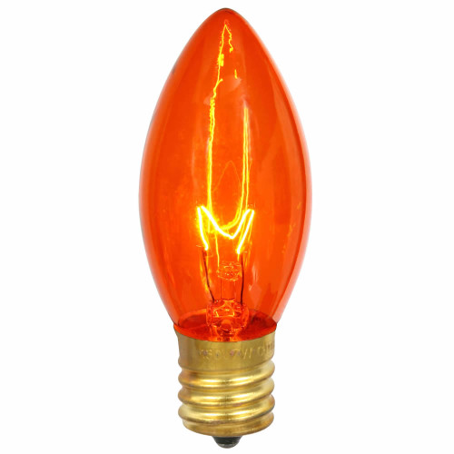 VIC-V472137-25 - C9 Transparent Amber 7W 130V Bulb 25Bx - Vickerman