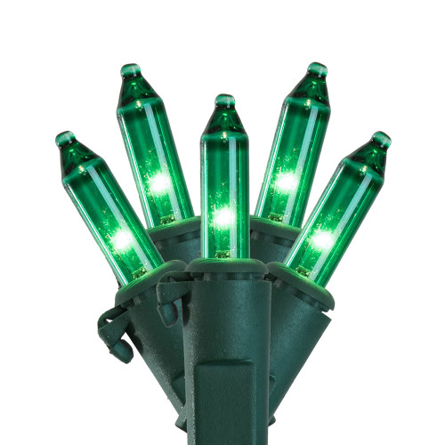 VIC-W5G0459 - 50 Lights Teal/Green Wire EC Lock 5.5"Sp 23'L Bulk - Vickerman