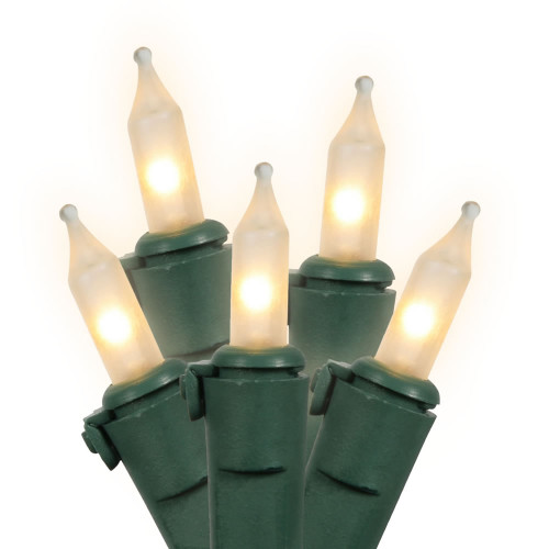 VIC-W5G0505 - 50 Lights White/Green Wire EC Lock Set 5.5"Sp 23'L BH - Vickerman