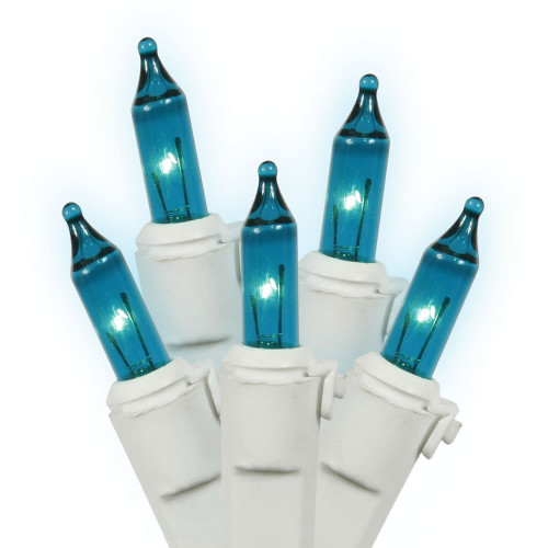 VIC-W5W1009 - 100 Lights Teal/Warm White EC Lock Set 5.5"Sp 46'L - Vickerman