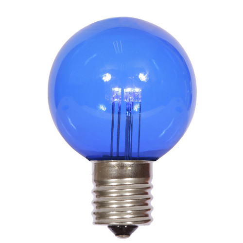 VIC-XG50T12 - G50 LED Blue Transparent Bulb E17 Nickel Base - Vickerman