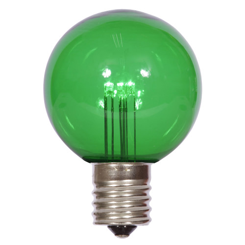 VIC-XG50T14 - G50 LED Green Transparent Bulb E17 Nickel Base - Vickerman