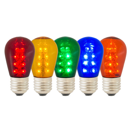 VIC-XS14P00-5 - S14 LED Multi Transparent Bulb E26 Base, 5-Pack - Vickerman
