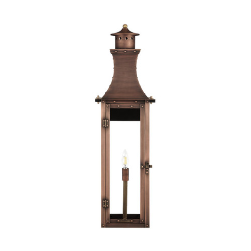 BP-24E - Bishop 24" Electric Copper Wall Lantern - Aged Copper - Primo Lanterns