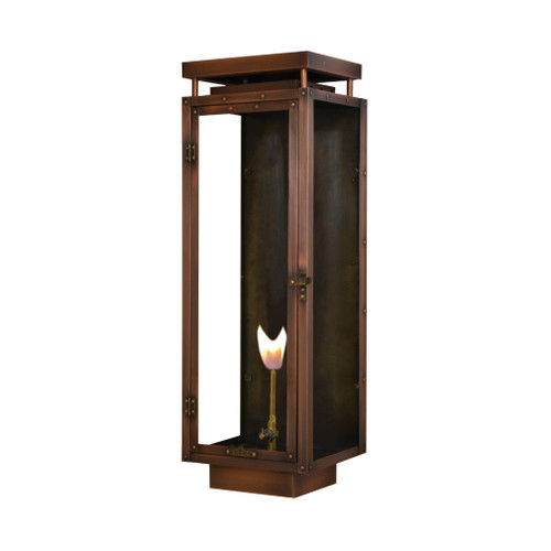 YK-27G-AC - Yorkshire 27" Gas Copper Wall Lantern - Aged Copper - Primo Lanterns