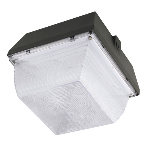 LED Canopy, 48 Watt, 4100 Lumens, 5000 Kelvin, Black, Clear Polycarbonate, 12.4" x 12.4" x 9.0", , CM2-48W | Sunpark Electronics for 103.9 at Lightingandsupplies.com