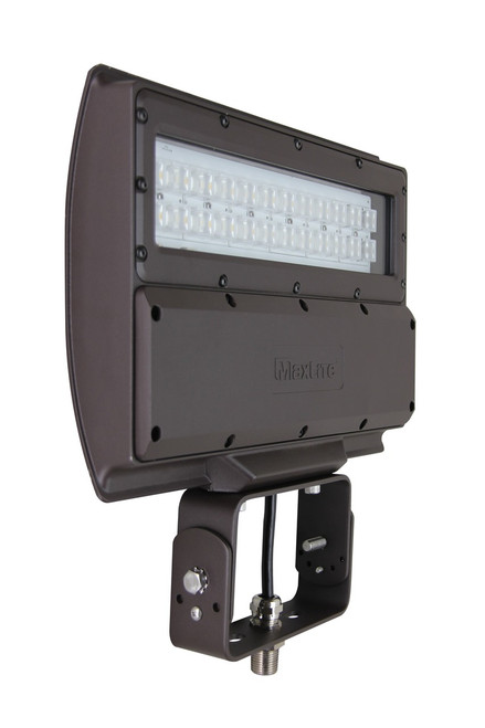 54w LED Flood Light, 150W PSMH Equal, 6638 lumens, 5000 Kelvin, 120-277v, 70 CRI, 122 lm/w, DLC Premium, 10yr Warranty, MP-FL55UW-50BTS | Maxlite for 370 at Lightingandsupplies.com