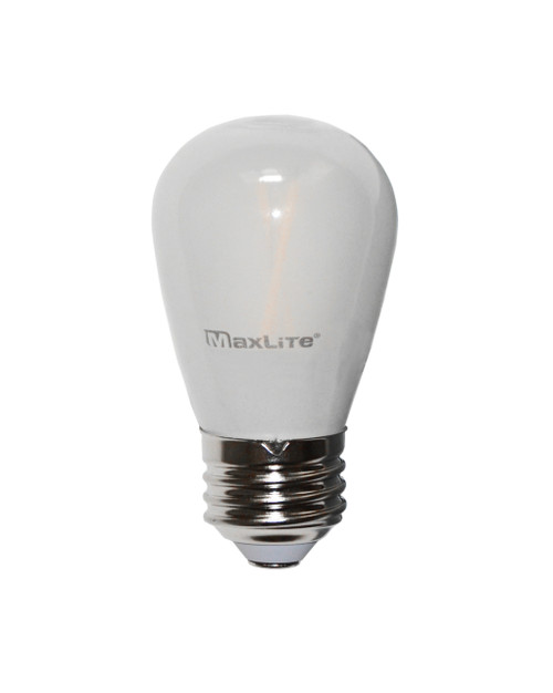 2W LED S14, Equal 11W Inc., 160 lumens, 2700 Kelvin, E26 Base, 120v, 82 CRI, 80 lm/w, 3yr Warranty, FF2S14ND27 | Maxlite for 2.7 at Lightingandsupplies.com