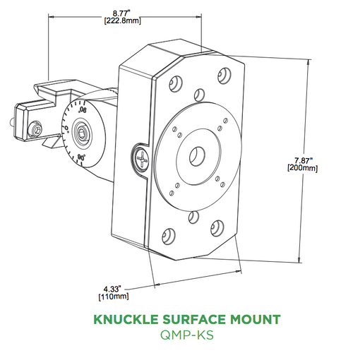 Bronze Knuckle Surface Mount for Premium QuadroMax Area Light, QMP-KS-B for 40 at Lightingandsupplies.com