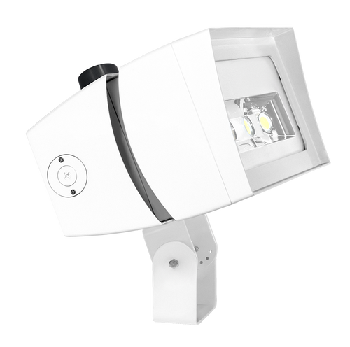 Future Flood 180W 4Hx4V 3K LED 480V Dim 7P Recept Trun Wh