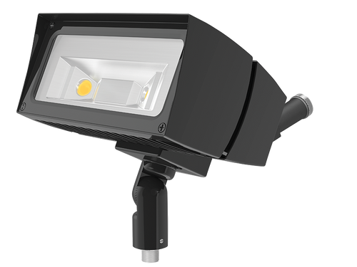 Future Flood 39W 7X6 480V Pcs Neutral LED Arm On-Off Bronze