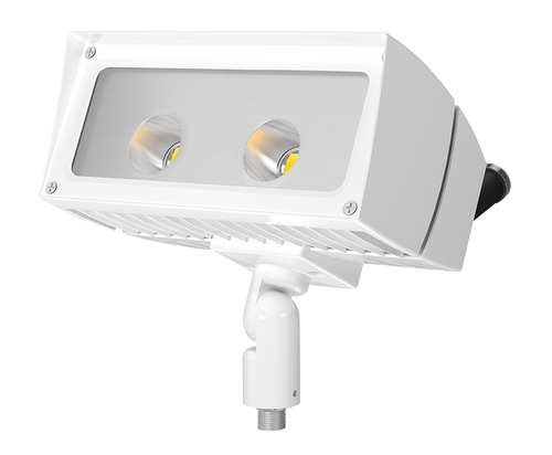 Future Flood 39W 4X4 480V Pcs Neutral LED Arm On-Off White