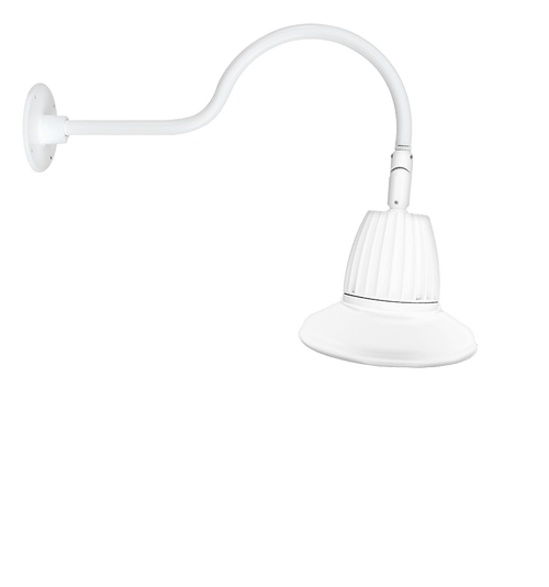 Gooseneck Style1 13W Neutral LED 11 Straight Shade White