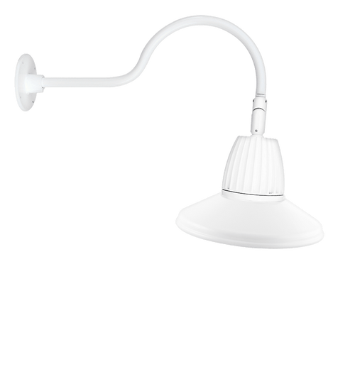 Gooseneck Style1 26W Neutral LED 15 St Shade Spot Refl Wh