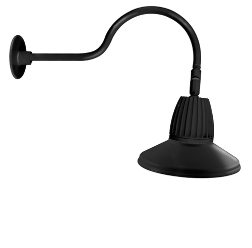 Gooseneck Style1 26W Neutral LED 15 Straight Shade Black