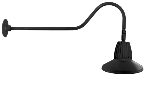 Gooseneck Style2 13W Neutral LED 15 St Shade Spot Refl Bk