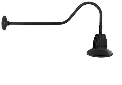 Gooseneck Style2 13W Neutral LED 11 Straight Shade Black