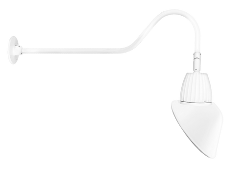 Gooseneck Style2 13W Warm LED 11 Angled Cone Shade White