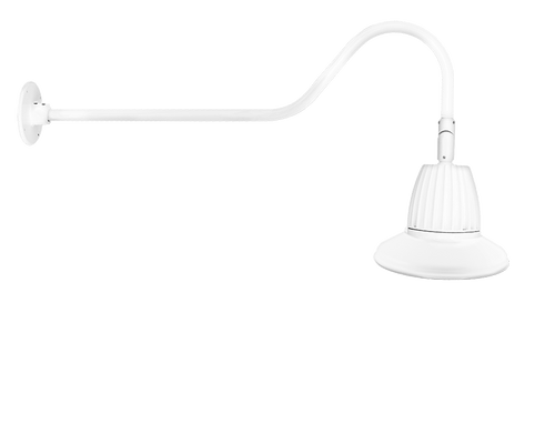 Gooseneck Style2 13W Warm LED 11 St Shade Rect Refl White