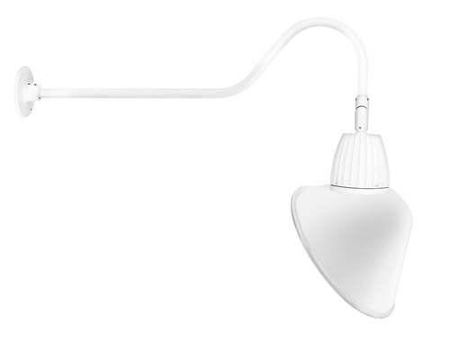 Gooseneck Style2 26W Warm LED 15 Ac Shade Spot Refl White