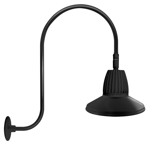 Gooseneck Style3 26W Neutral LED 15 Straight Shade Black