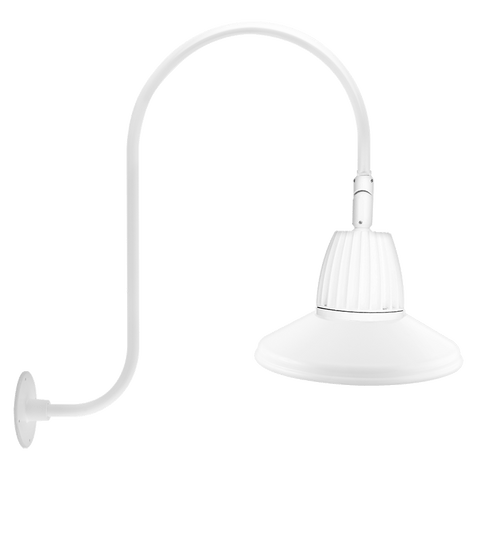 Gooseneck Style3 26W Neutral LED 15 Straight Shade White