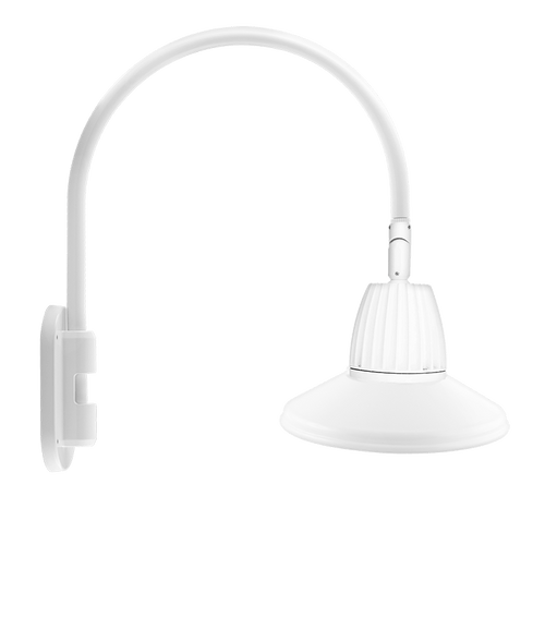 Gooseneck Style4 13W Warm LED 15 Straight Shade White