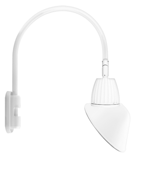 Gooseneck Style5 13W Neutral LED 11 Ac Shade Rect Refl Wh