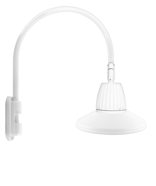 Gooseneck Style5 13W Neutral LED 15 Straight Shade White