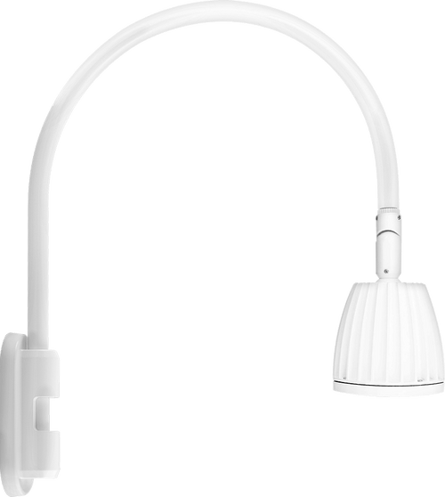 Gooseneck Style5 13W Neutral LED No Shade Spot Refl White