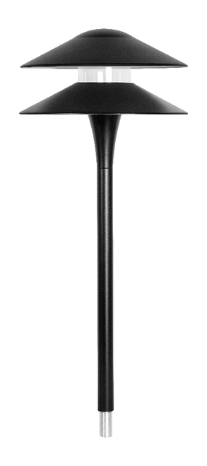 RAB Lighting LL2LED6LVYYB Fern Pagoda 2 Tier Shade 6W 12V Ac 27K Spike8 Textd Blk, 2700K Residential Warm, 100000 Hour Life, LL2LED6LVYYB or RAB RAB Lighting LL2LED6LVYYB Fern Pagoda 2 Tier Shade 6W 12V Ac 27K Spike8 Textd Blk, 2700K Residential Warm, 100000 Hour Life, LL2LED6LVYYB or RAB