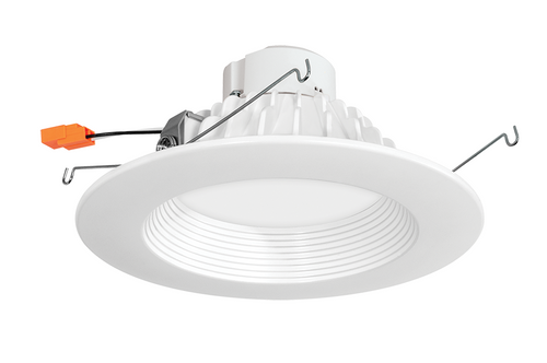RAB Lighting DLED6R11YY Retrofit Downlight 6 Round 11W LED 2700K White, 2700K Residential Warm, 50000 Hour Life, DLED6R11YY or RAB