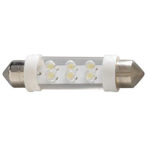 EiKO LED-24-FESTOON-W 24 Vdc 10X44 Festoon 6 LED White, LED-24-FESTOON-W or EiKO