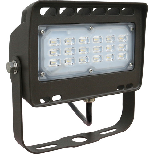 EiKO FLJ-3C-30K-Y-U LED Floodlight Mini 30W-3200Lm, 3000K, Bronze, 120-277Vac, Yoke Mount, FLJ-3C-30K-Y-U or EiKO