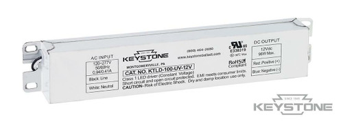 Keystone Tech KTLD-100-UV-12V LED Driver, Speed Dial, 100W Max, 12V Output, 120-277, KTLD-100-UV-12V or Keystone