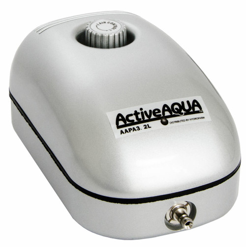 Hydrofarm AAPA3.2L Active Aqua Air Pump, 1 Outlet, 2W, 3.2 L/min AAPA3.2L or Active Aqua
