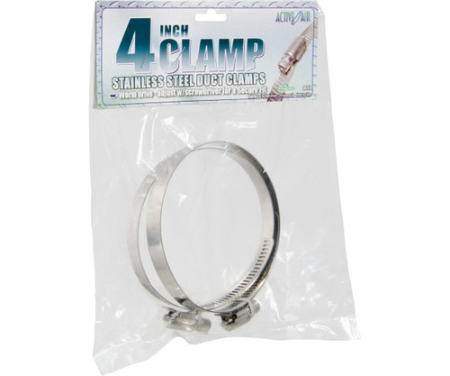 Hydrofarm ACC4 Stainless Steel Duct Clamps, 4andquot; ACC4 or Active Air